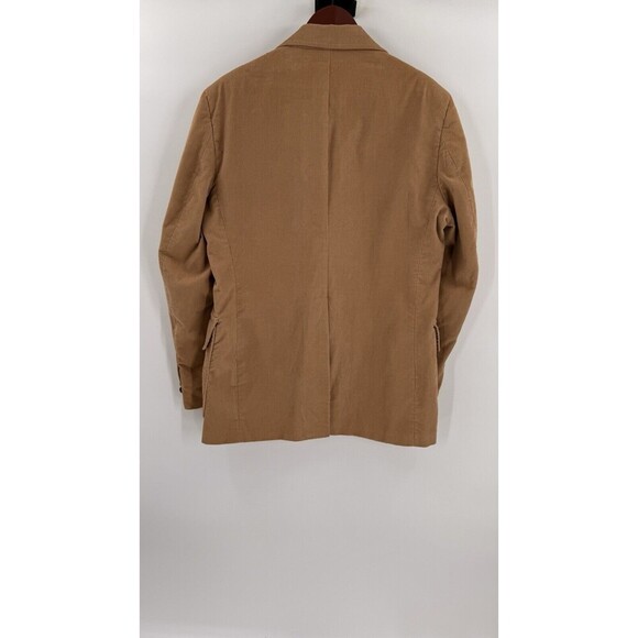 Vintage 70s Farah Corduroy Tan Blazer and Vest Leather Buttons See Measurements - Picture 7 of 16